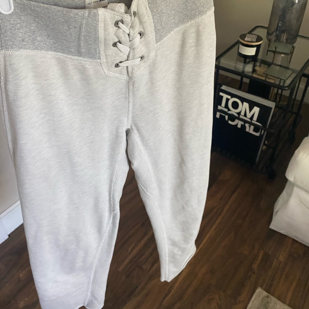 Rag and bone sweat pants light gray lace up